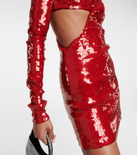 LaQuan Smith Sequined cutout minidress