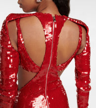 LaQuan Smith Sequined cutout minidress