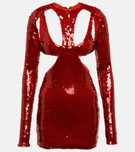 LaQuan Smith Sequined cutout minidress. LaQuan Smith 亮片镂空迷你裙