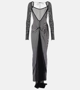 LaQuan Smith Sheer mesh gown