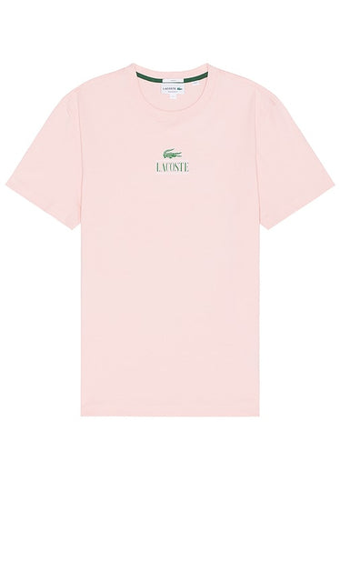 Lacoste Regular Fit Tee in Coral - T-shirt Lacoste coupe classique en corail - Lacoste 珊瑚色常规版型 T 恤 - Lacoste Regular Fit T-Shirt in Koralle - Lacoste 레귤러핏 티셔츠 - T-shirt Lacoste Regular Fit color corallo