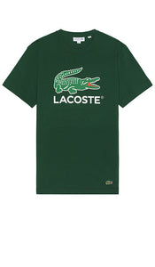 Lacoste Regular Fit Tee in Green - Lacoste - T-shirt coupe classique vert - Lacoste 绿色常规版型 T 恤 - Lacoste Regular Fit T-Shirt in Grün - Lacoste 레귤러핏 티셔츠 그린 색상 - T-shirt Lacoste vestibilità regolare in verde