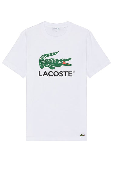 Lacoste Regular Fit Tee in White - Lacoste - T-shirt coupe classique en blanc - Lacoste 白色常规版型 T 恤 - Lacoste Regular Fit T-Shirt in Weiß - Lacoste 레귤러핏 티셔츠 화이트 색상 - T-shirt Lacoste vestibilità regolare in bianco