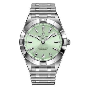 Ladies' Breitling Chronomat 32 Diamond Green Dial Stainless Steel Watch A77310101L1A1