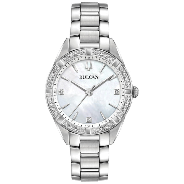 Ladies' Bulova Classic Sutton Diamond Stainless Steel Watch | 32.5mm | 96R228