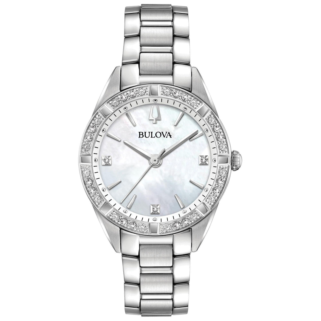 Ladies' Bulova Classic Sutton Diamond Stainless Steel Watch | 32.5mm | 96R228