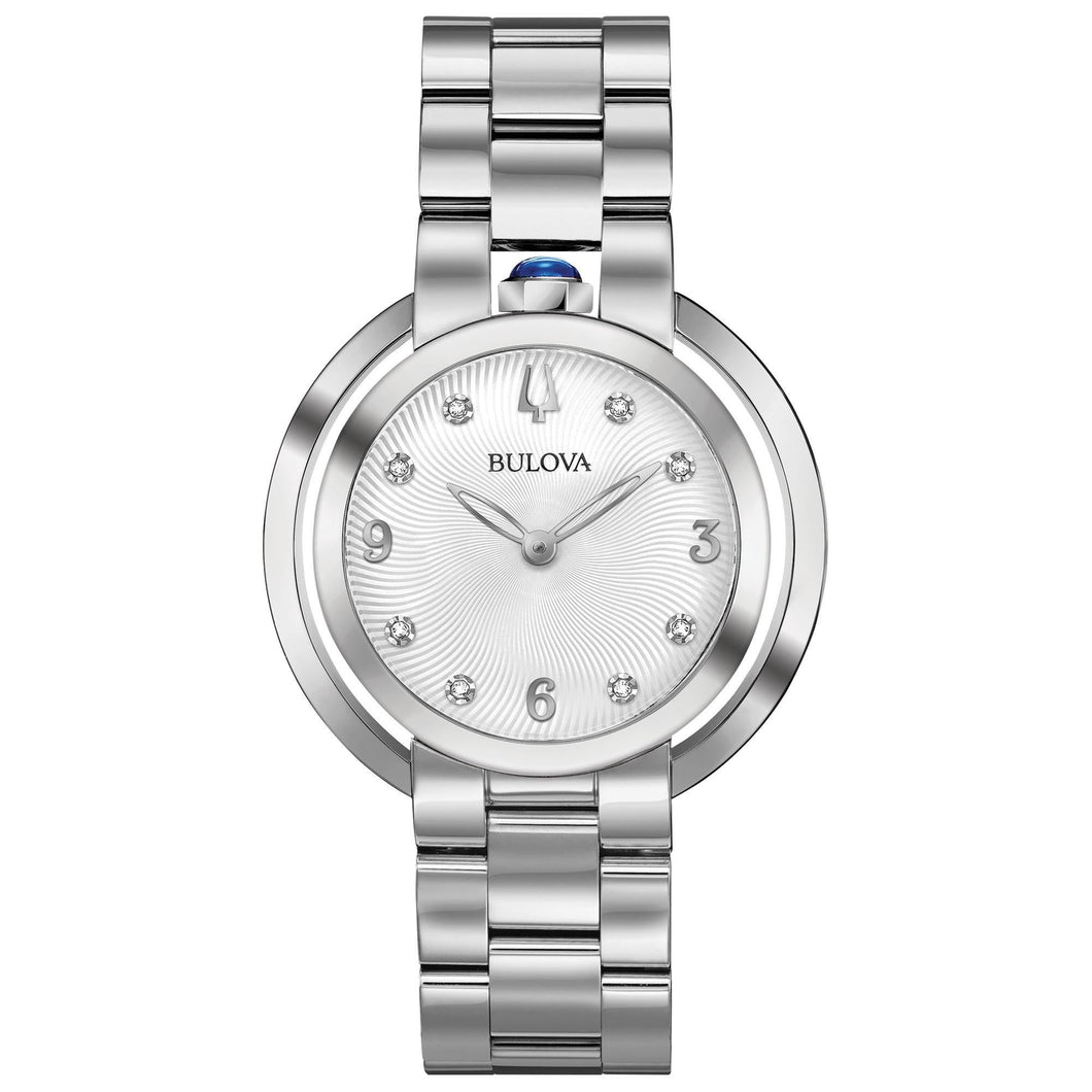 Ladies' Bulova Rubaiyat Diamond Stainless Steel Watch | 35mm | 96P184
