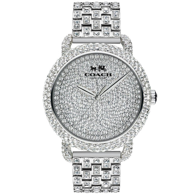 Ladies' COACH Delancey Crystal Pave Stainless Steel Watch 36mm - 14502364