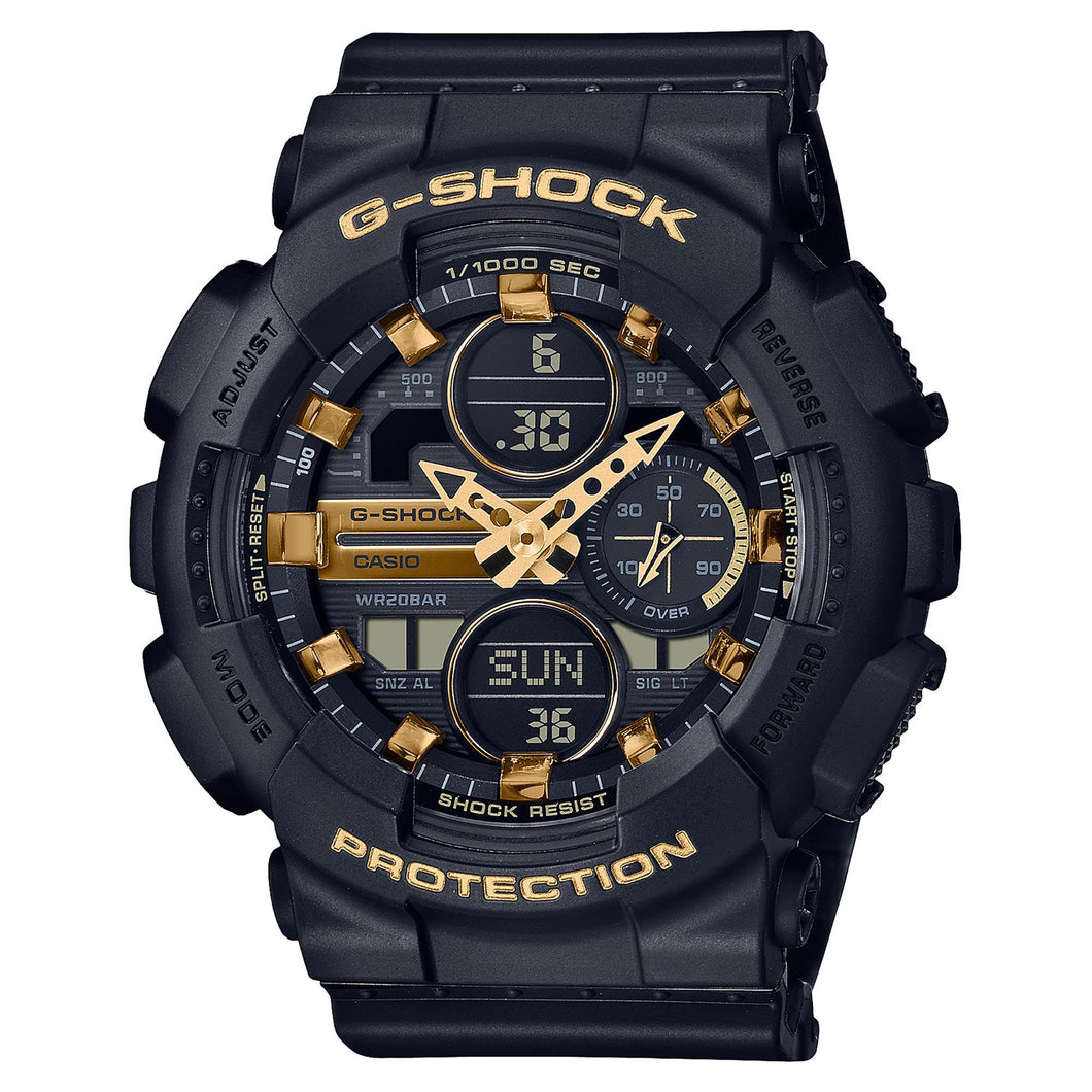 Ladies' Casio G-Shock Analog-Digital Black Resin Watch GMAS140M-1A