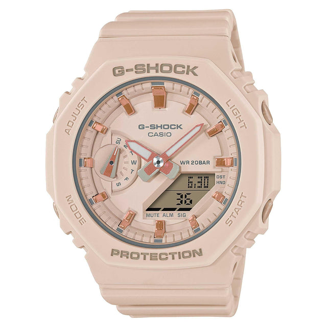 Ladies' Casio G-Shock S Series Light Pink Resin Strap Watch GMAS2100-4A