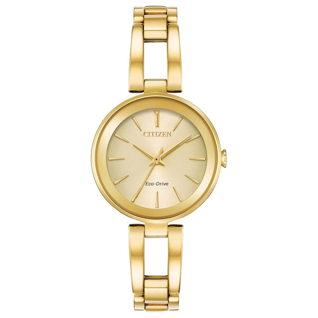 Ladies' Citizen Eco-Drive Axiom Gold-Tone Stainless Steel 28mm Watch EM0638-50P