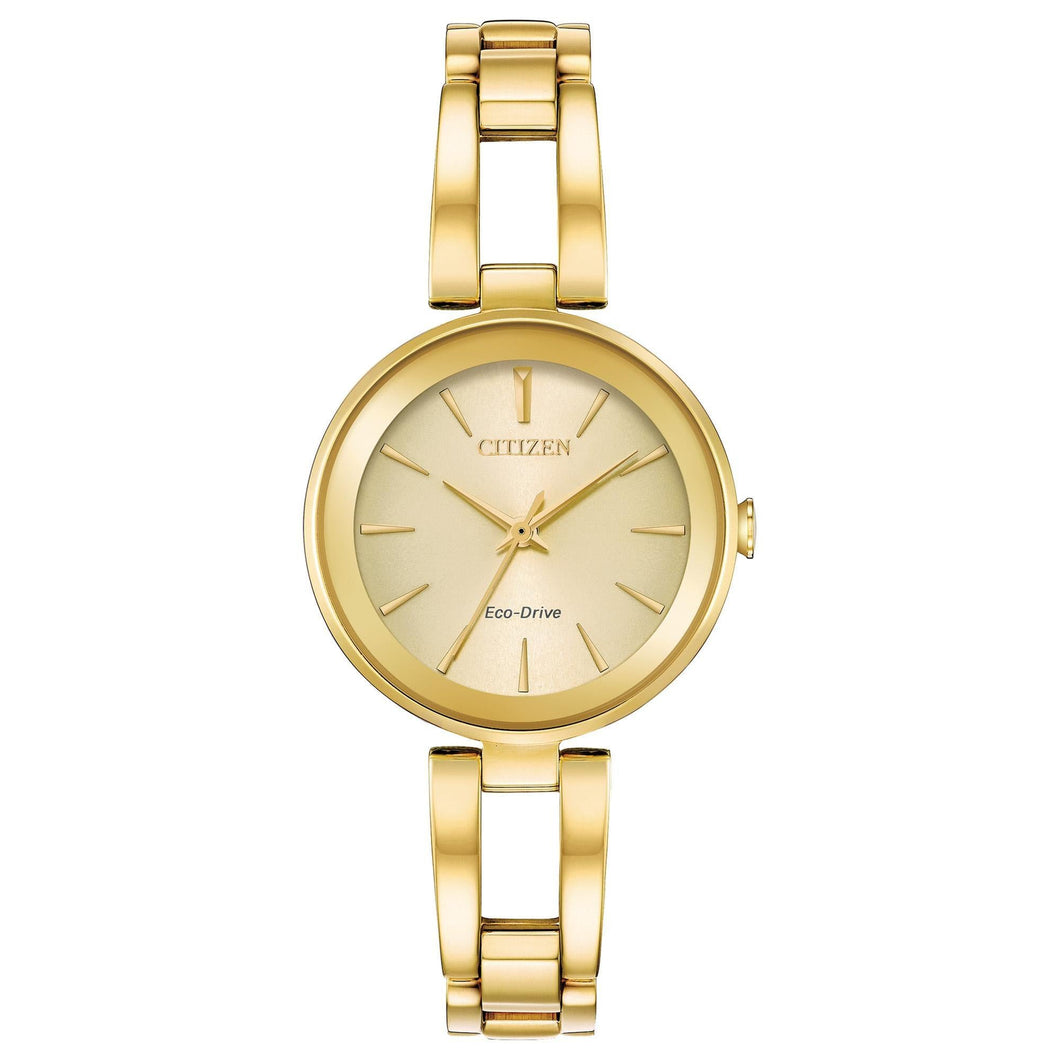 Ladies' Citizen Eco-Drive Axiom Gold-Tone Stainless Steel 28mm Watch EM0638-50P