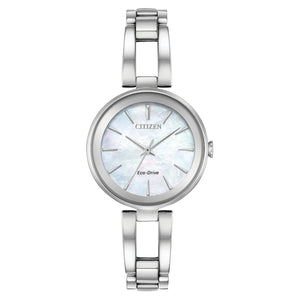Ladies' Citizen Eco-Drive Axiom Mother of Pearl Bracelet Watch | 28mm | EM0630-51D