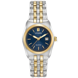 Ladies' Citizen Eco-Drive Corso Two-Tone Blue Dial Watch | 28mm | EW2294-53L