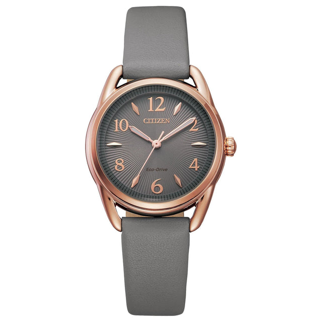 Ladies' Citizen Eco-Drive Drive Grey Leather Strap Watch | 30mm | FE1218-05H