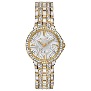 Ladies' Citizen Eco-Drive Two-Tone Silhouette Crystal Watch | 28mm | EW2344-57A