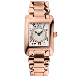 Ladies' Frederique Constant Classics Carree Diamond Dial Rose Gold-Plated Watch | FC-200MPDC14B