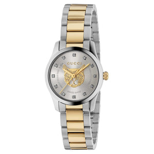Ladies' Gucci G-Timeless Diamond Dial Two-Tone Watch, 27mm YA1265016