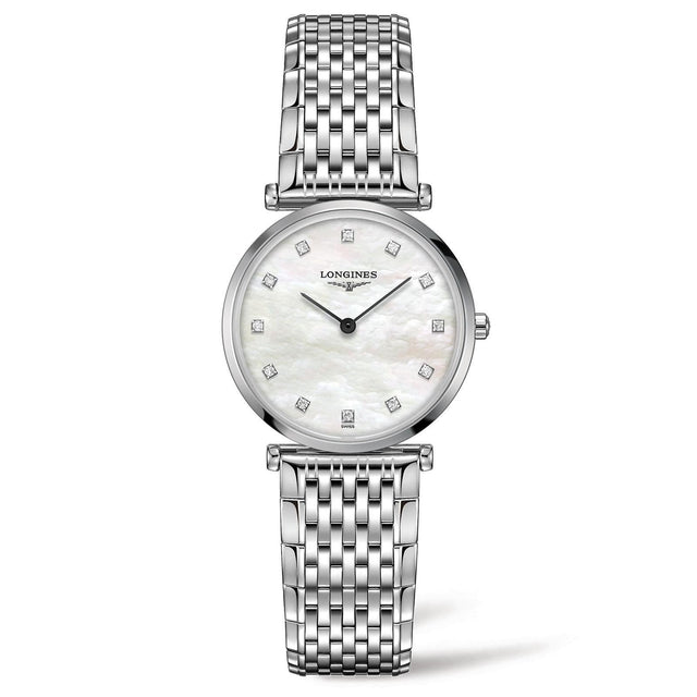 Ladies' Longines La Grande Classique Diamond Stainless Steel Bracelet Watch L45124876