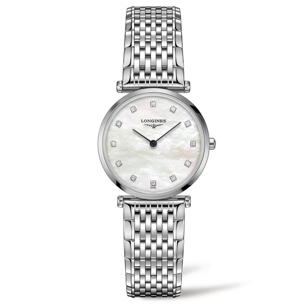 Ladies' Longines La Grande Classique Diamond Stainless Steel Bracelet Watch L45124876