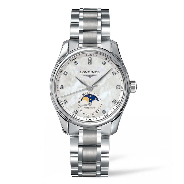 Ladies' Longines Master Collection Automatic Diamond Stainless Steel Bracelet Watch L24094876