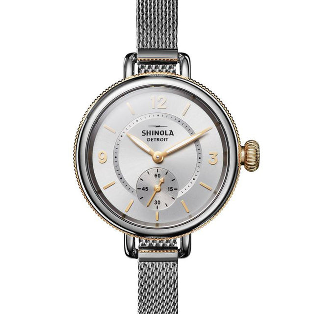 Ladies' Shinola The Birdy Stainless Steel Mesh Bracelet Watch S0120121838