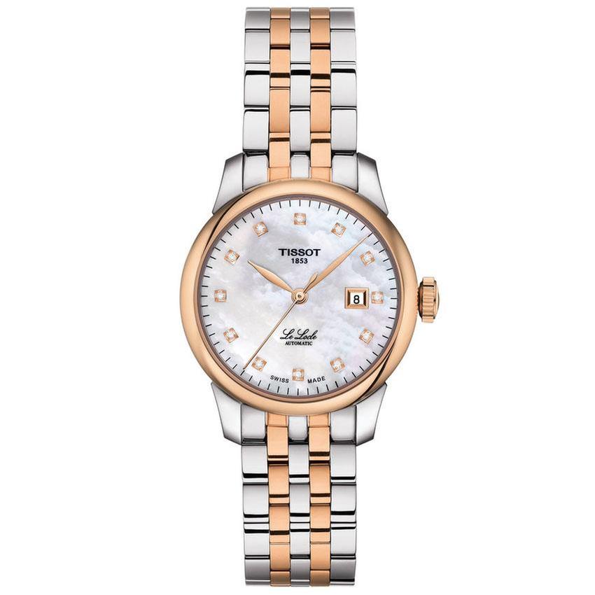 Ladies' Tissot T-Classic Le Locle Automatic Lady Rose Gold-Tone Diamond Watch T0062072211600
