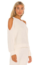 Lanston One Shoulder Pullover in Ivory
