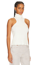 Lanston Turtleneck Racer Tank in Ivory
