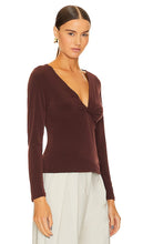 Lanston Twist Front Top in Chocolate