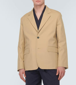 Lanvin Deconstructed cotton-blend blazer