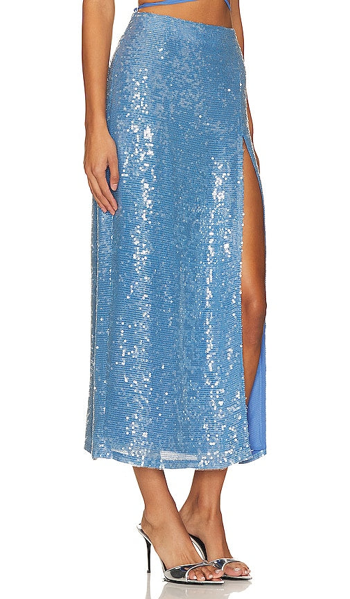 Lapointe Sequin Skirt in Baby Blue