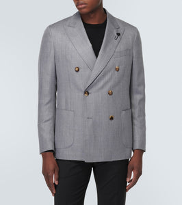 Lardini Cashmere and silk-blend blazer