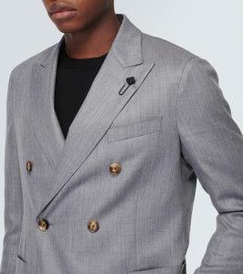 Lardini Cashmere and silk-blend blazer