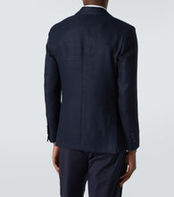 Lardini Checked cotton and linen blazer