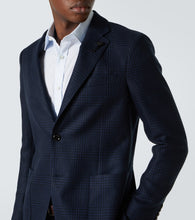 Lardini Checked cotton and linen blazer