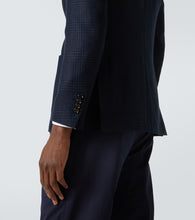 Lardini Checked cotton and linen blazer