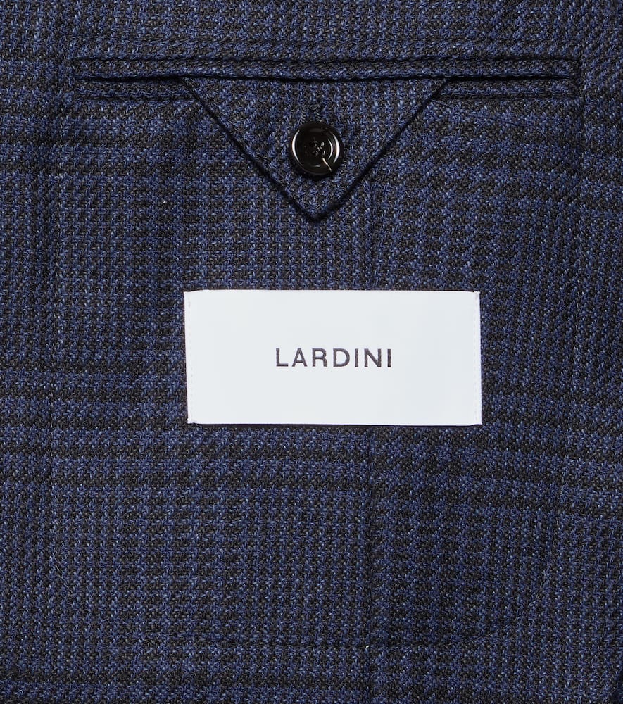 Lardini Checked cotton and linen blazer