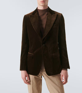 Lardini Cotton-blend velvet blazer