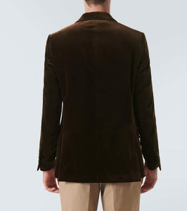 Lardini Cotton-blend velvet blazer