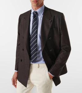 Lardini Double-breasted virgin wool blazer