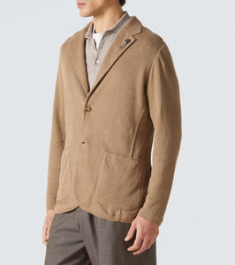 Lardini Knitted linen and cotton blazer