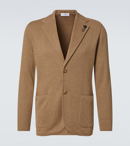 Lardini Knitted linen and cotton blazer