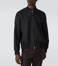 Lardini Linen bomber jacket