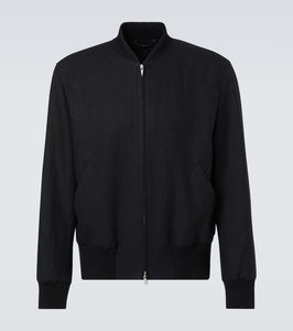 Lardini Linen bomber jacket