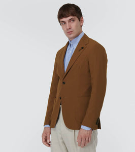 Lardini Single-breasted gabardine blazer