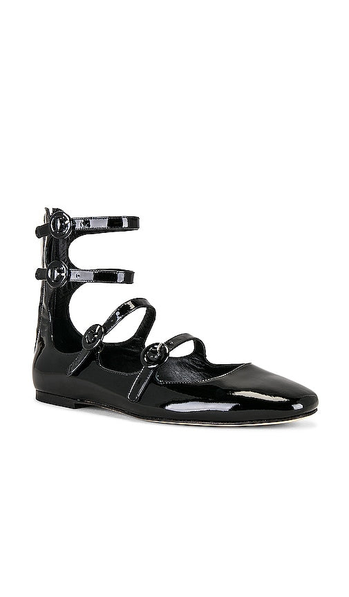 Larroude Alexa Flat in Black