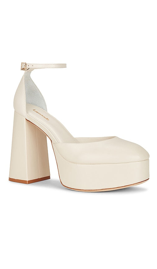 Larroude Ari Heel in Ivory