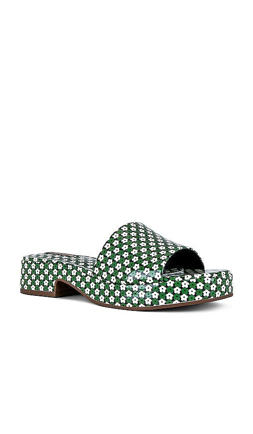 Larroude Athena Mule in Green
