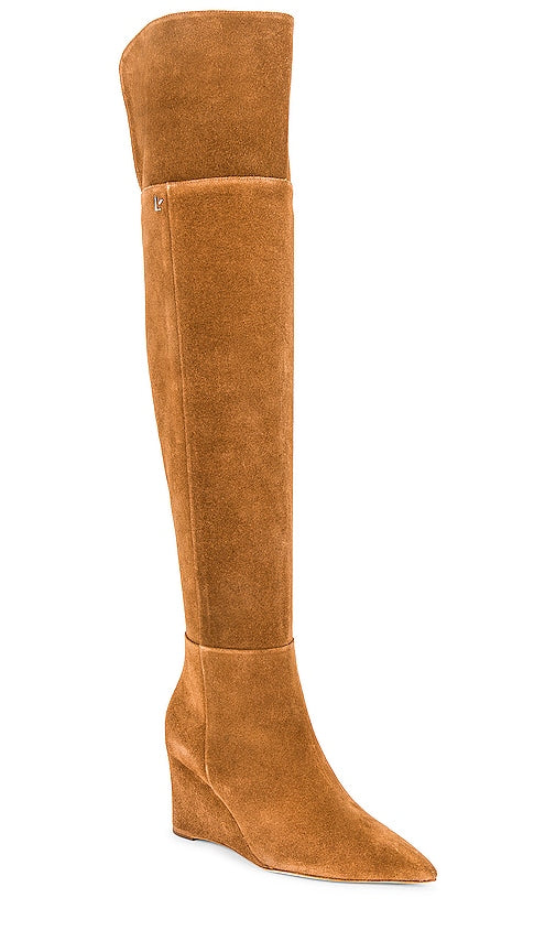 Larroude Emily Over The Knee Boot in Tan